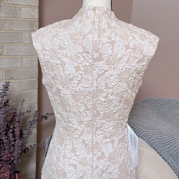 JS Collections Emery Faux Wrap Cocktail Dress - Champagne - Picture 6 of 16